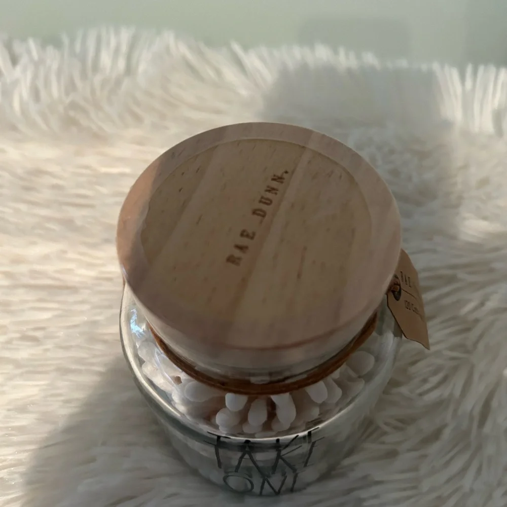 Rae Dunn TAKE ONE Cotton Swab Jar